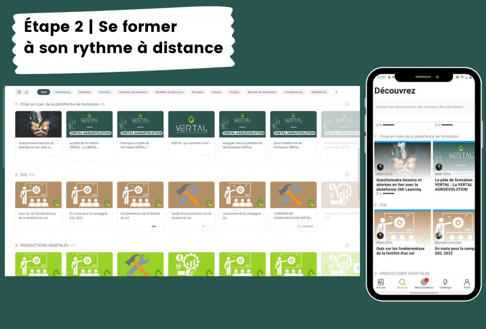 Etape 2 | Se former à son rythme à distance